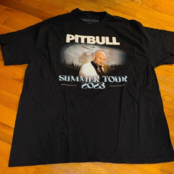 2023 PITBULL Concert Tour T-Shirt SUMMER TOUR Black Short Sleeve XL Timeless - Picture 2 of 4